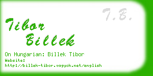 tibor billek business card